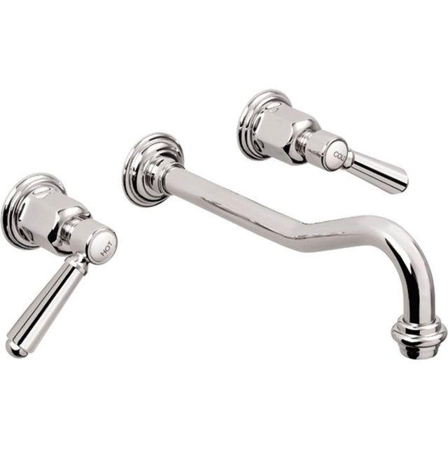 California Faucets - Two Handle Lavatory Wall Faucet Trim Only - Gloss White