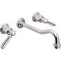 California Faucets - Two Handle Lavatory Wall Faucet Trim Only - Gloss White