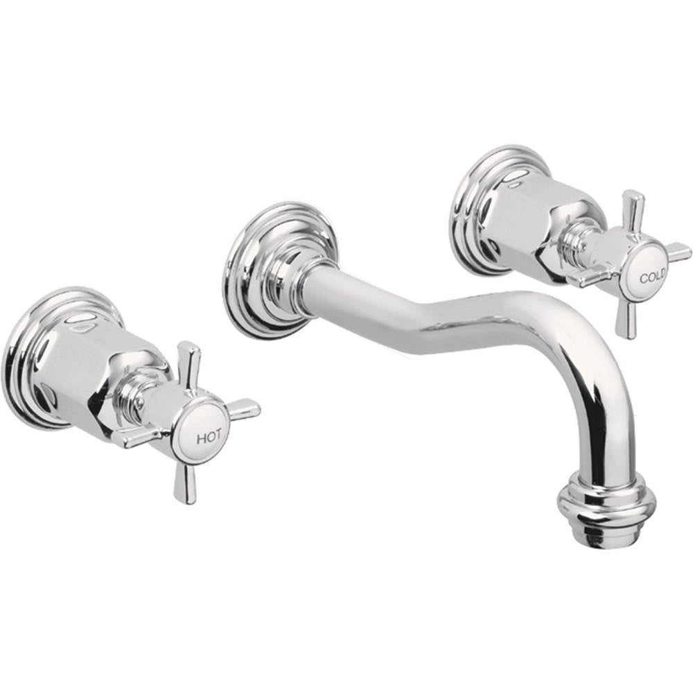 California Faucets - Two Handle Lavatory Wall Faucet Trim Only - Gloss White