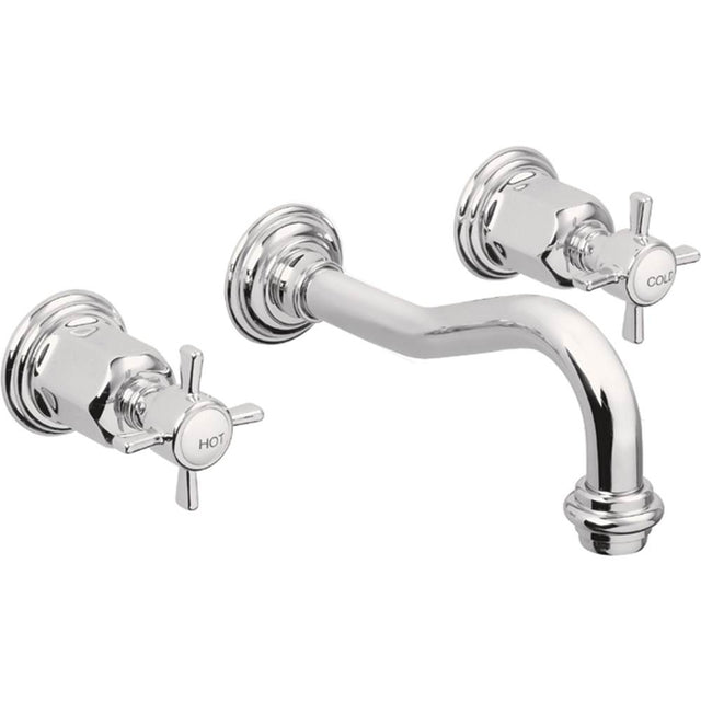 California Faucets - Two Handle Lavatory Wall Faucet Trim Only - Gloss White