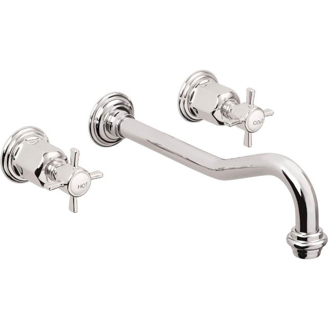 California Faucets - Two Handle Lavatory Wall Faucet Trim Only - Gloss White