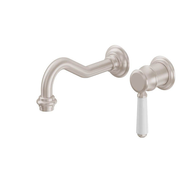 California Faucets - Single Handle Lavatory Wall Faucet Trim Only - Gloss White