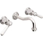 California Faucets - Two Handle Lavatory Wall Faucet Trim Only - Gloss White
