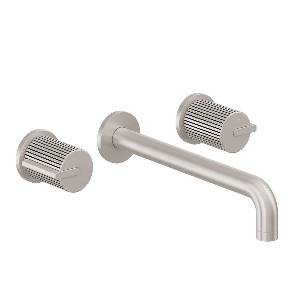 California Faucets - Two Handle Lavatory Wall Faucet Trim Only - Ultra Stainless Steel Pvd