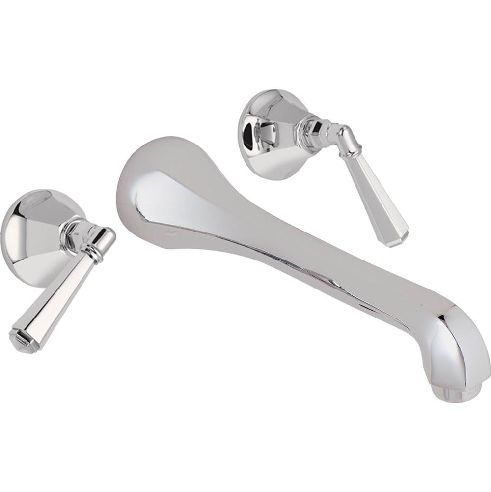 California Faucets - Two Handle Lavatory Wall Faucet Trim Only - Gloss White
