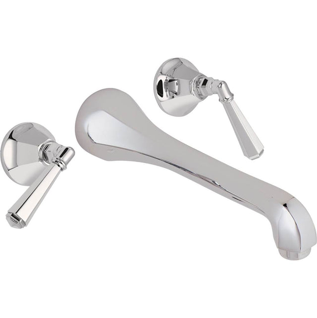 California Faucets - Two Handle Lavatory Wall Faucet Trim Only - Gloss White