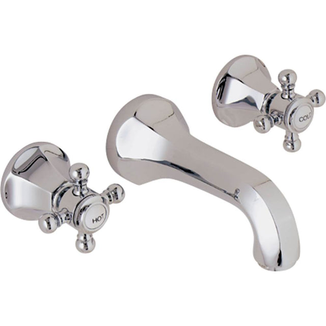 California Faucets - Two Handle Lavatory Wall Faucet Trim Only - Gloss White