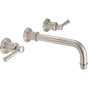 California Faucets - Two Handle Lavatory Wall Faucet Trim Only - Gloss White
