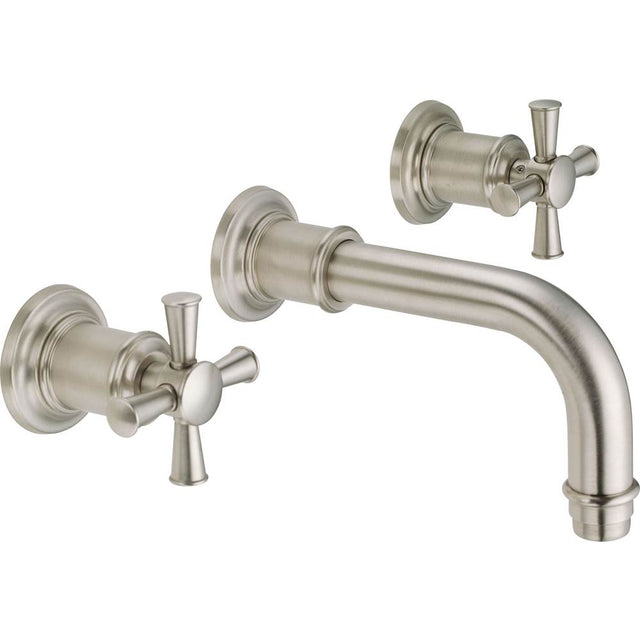 California Faucets - Two Handle Lavatory Wall Faucet Trim Only - Gloss White