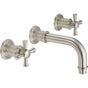 California Faucets - Two Handle Lavatory Wall Faucet Trim Only - Gloss White