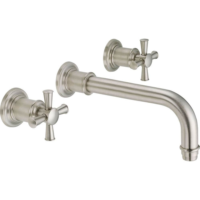 California Faucets - Two Handle Lavatory Wall Faucet Trim Only - Gloss White