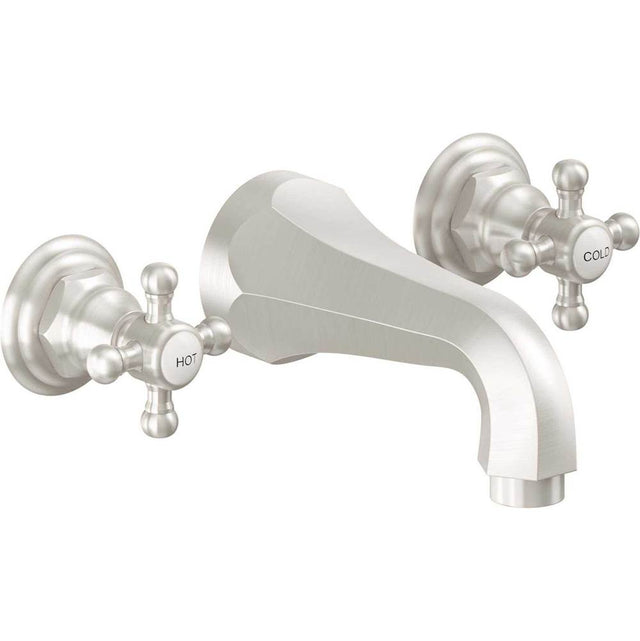 California Faucets - Two Handle Lavatory Wall Faucet Trim Only - Gloss White