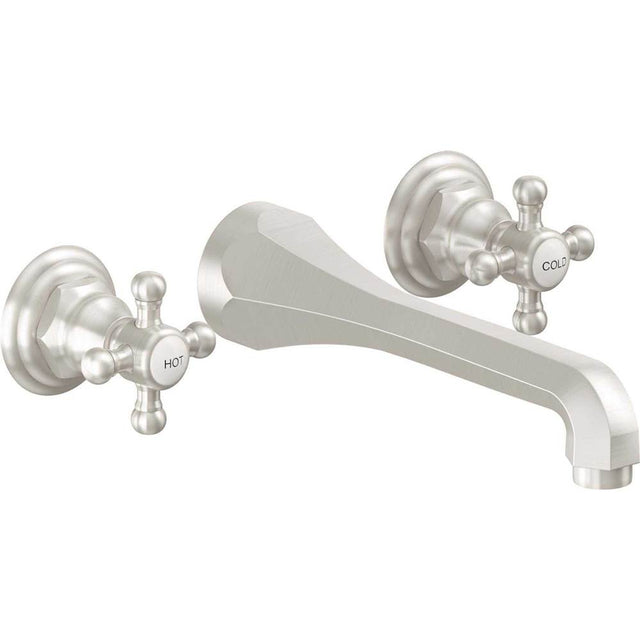 California Faucets - Two Handle Lavatory Wall Faucet Trim Only - Gloss White