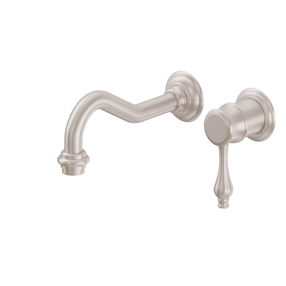 California Faucets - Single Handle Lavatory Wall Faucet Trim Only - Gloss White