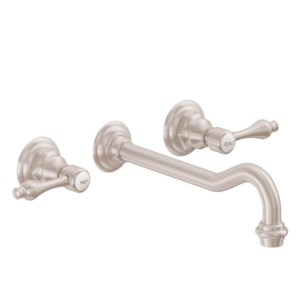 California Faucets - Two Handle Lavatory Wall Faucet Trim Only - Gloss White