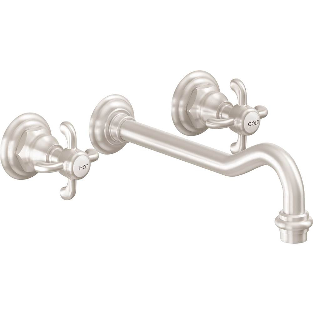 California Faucets - Two Handle Lavatory Wall Faucet Trim Only - Gloss White