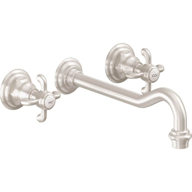 California Faucets - Two Handle Lavatory Wall Faucet Trim Only - Gloss White