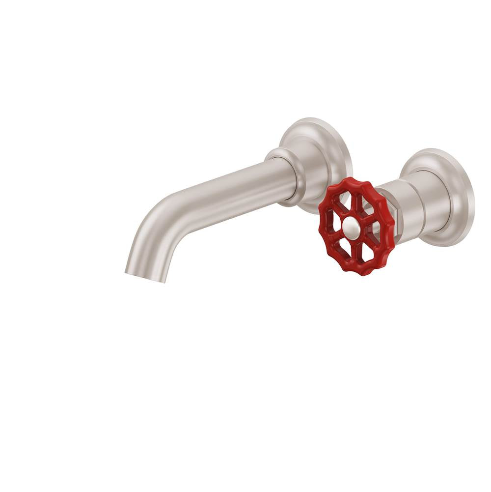 California Faucets - Single Handle Lavatory Wall Faucet Trim Only - Gloss White