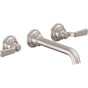 California Faucets - Two Handle Lavatory Wall Faucet Trim Only - Gloss White