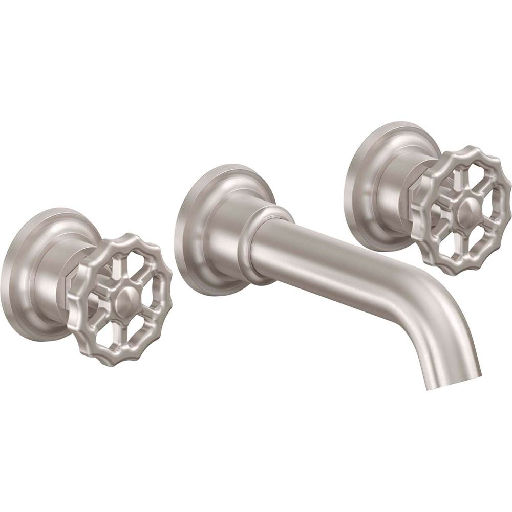 California Faucets - Two Handle Lavatory Wall Faucet Trim Only - Gloss White