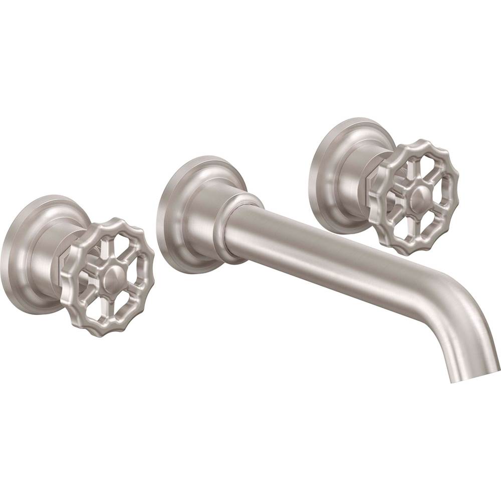 California Faucets - Two Handle Lavatory Wall Faucet Trim Only - Gloss White