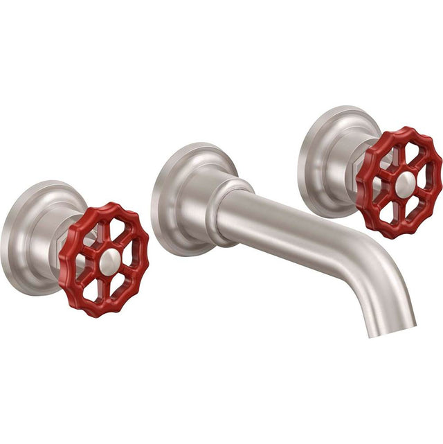 California Faucets - Two Handle Lavatory Wall Faucet Trim Only - Gloss White
