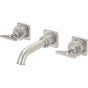 California Faucets - Two Handle Lavatory Wall Faucet Trim Only - Gloss White