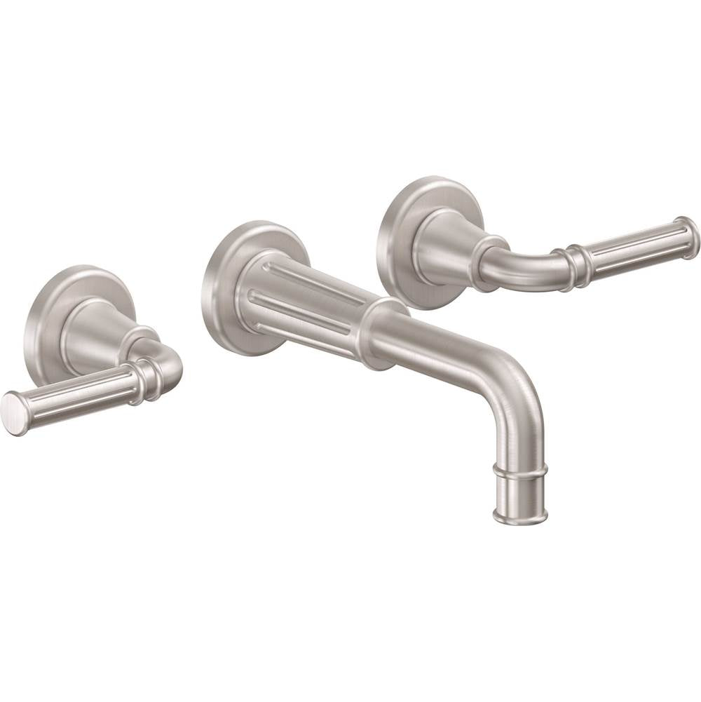 California Faucets - Two Handle Lavatory Wall Faucet Trim Only - Gloss White