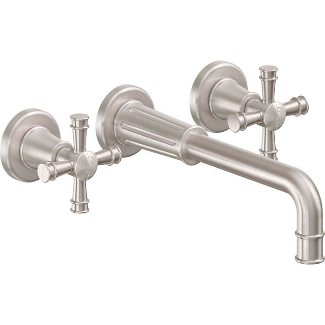 California Faucets - Two Handle Lavatory Wall Faucet Trim Only - Gloss White