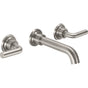 California Faucets - Two Handle Lavatory Wall Faucet Trim Only - Gloss White