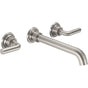 California Faucets - Two Handle Lavatory Wall Faucet Trim Only - Gloss White