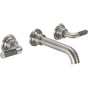California Faucets - Two Handle Lavatory Wall Faucet Trim Only - Gloss White