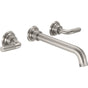 California Faucets - Two Handle Lavatory Wall Faucet Trim Only - Gloss White