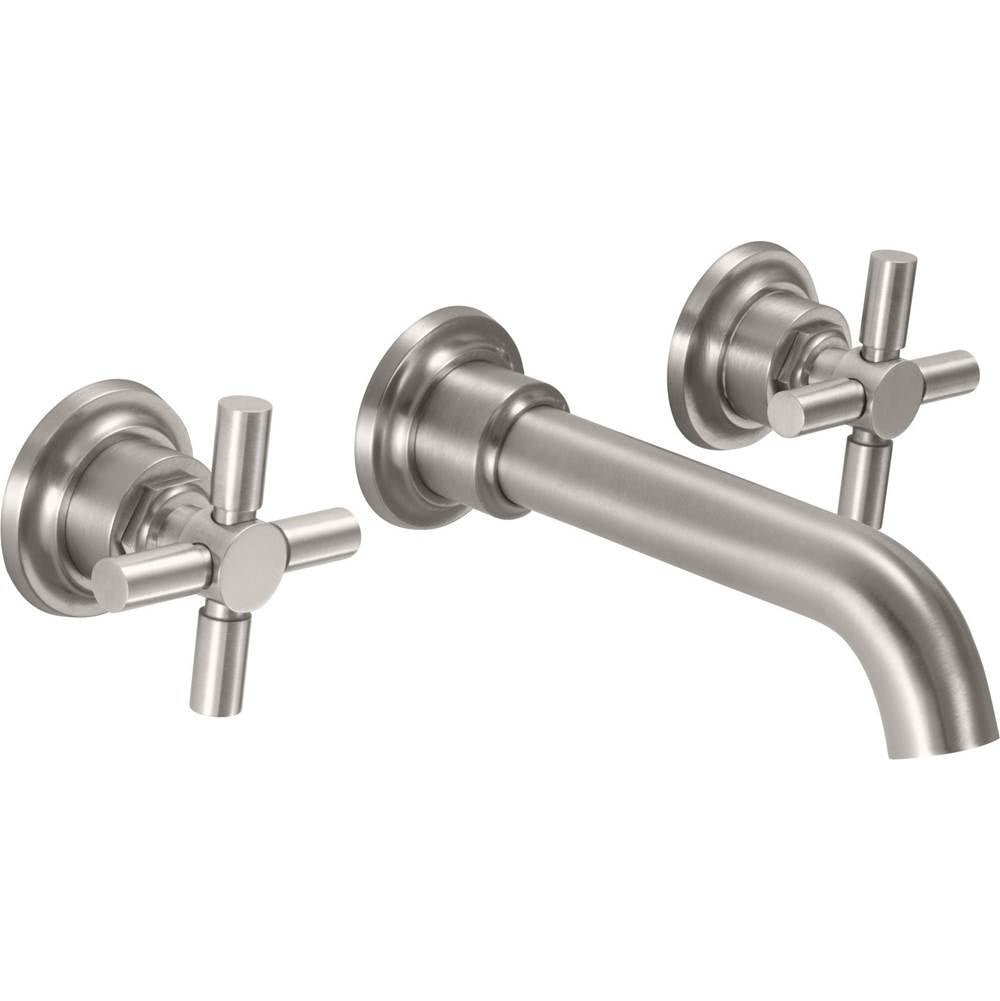 California Faucets - Two Handle Lavatory Wall Faucet Trim Only - Gloss White