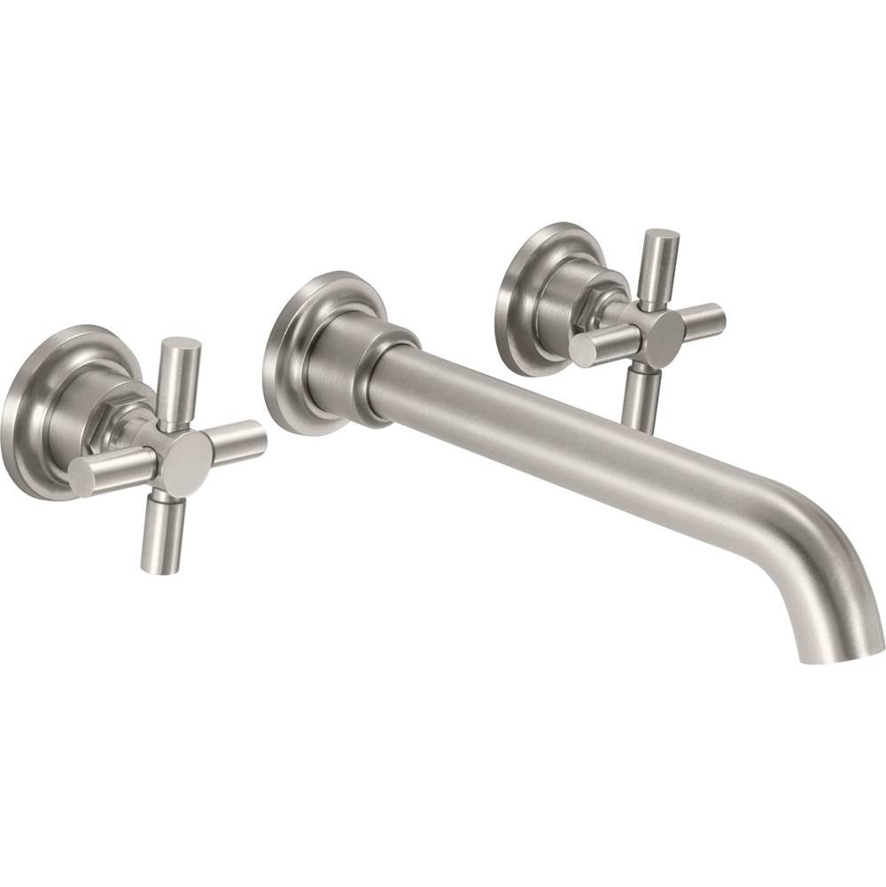 California Faucets - Two Handle Lavatory Wall Faucet Trim Only - Gloss White