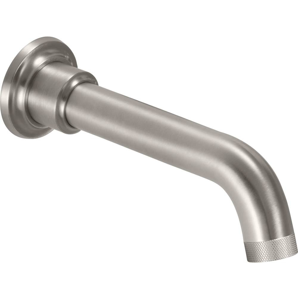 California Faucets - Wall Tub Spout - Knurled Tip - Gloss White