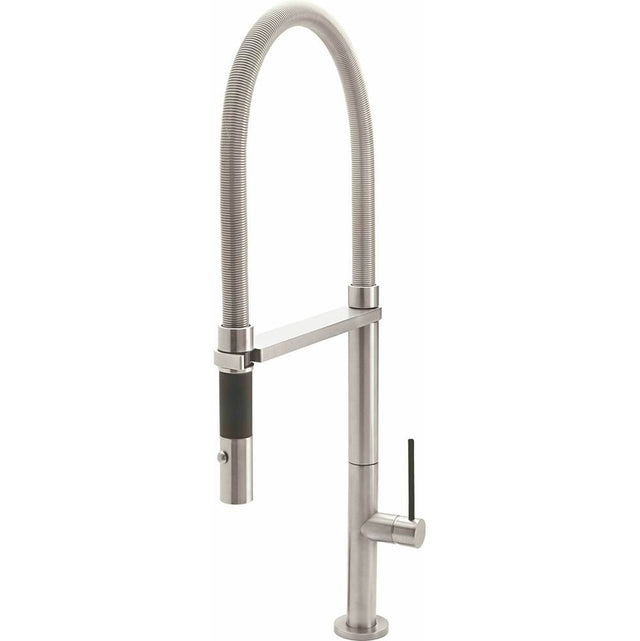 California Faucets - Culinary Pull-Out Kitchen Faucet with Button Sprayer - Gloss White