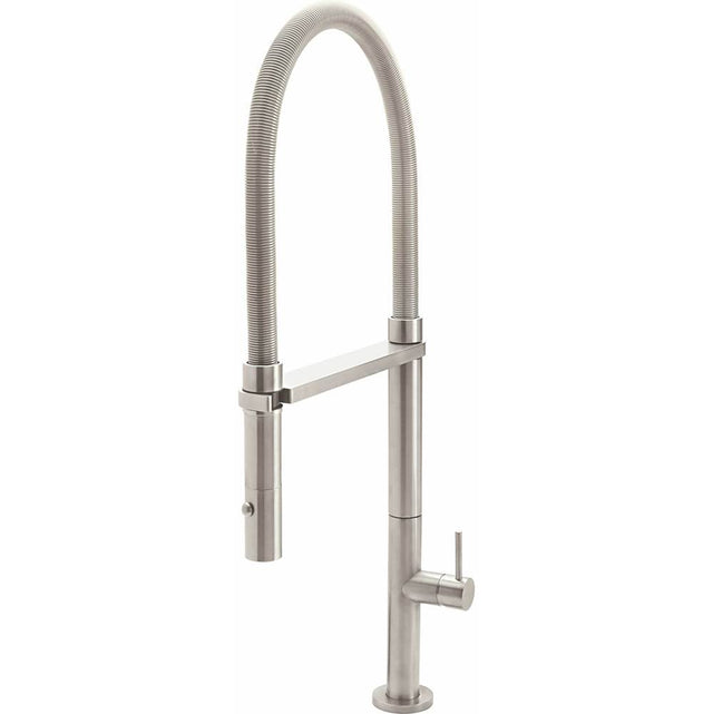 California Faucets - Culinary Pull-Out Kitchen Faucet with Button Sprayer - Gloss White