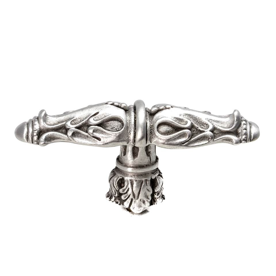 Carpe Diem Hardware - Acanthus Leaves Large Knob Romanesque Style With Column Base In Satin. - Satin