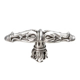 Carpe Diem Hardware - Acanthus Leaves Large Knob Romanesque Style With Column Base In Satin. - Satin