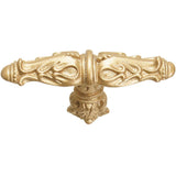 Carpe Diem Hardware - Acanthus Leaves Large Knob Romanesque Style With Column Base In Soft Gold. - Soft Gold