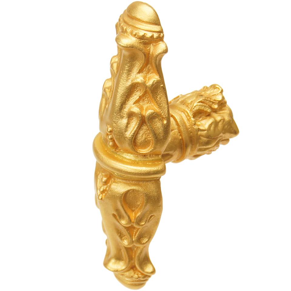 Acanthus Leaves Large Knob Romanesque Style w/ Column Base