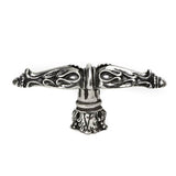 Carpe Diem Hardware - Acanthus Leaves Large Knob Romanesque Style w/ Column Base - Chrysalis