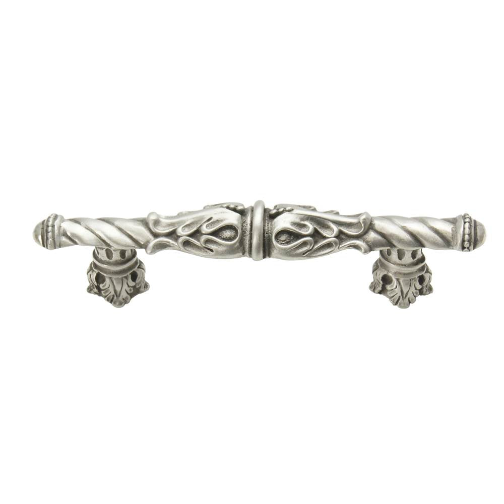 Carpe Diem Hardware - Acanthus 3'' O.C. Pull Romanesque Style w/ Column Base - Soft Gold