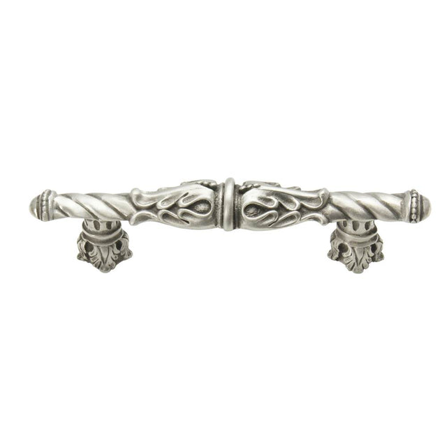 Carpe Diem Hardware - Acanthus 3'' O.C. Pull Romanesque Style w/ Column Base - Soft Gold