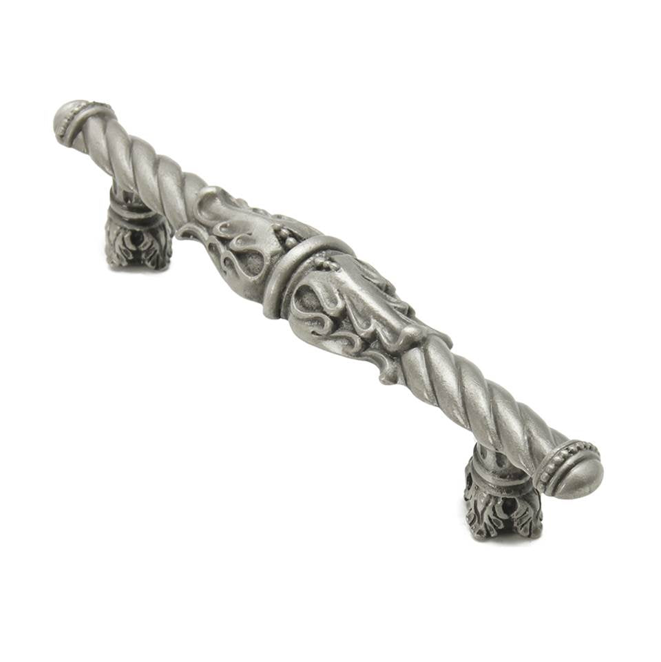 Acanthus 4'' O.C. Pull Romanesque Style w/ Column Base