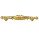 Carpe Diem Hardware - Acanthus 4'' O.C. Pull Romanesque Style With Column Base In Gilded Mercury. - Gilded Mercury