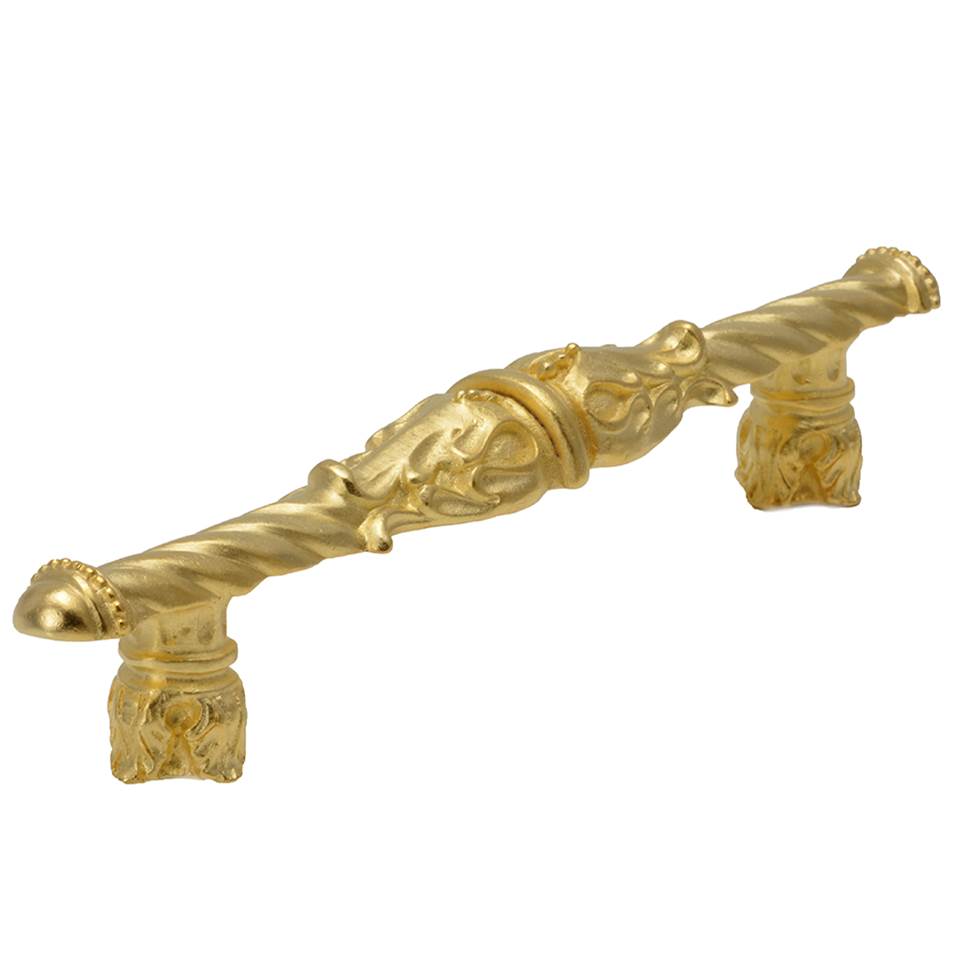 Acanthus 4'' O.C. Pull Romanesque Style w/ Column Base