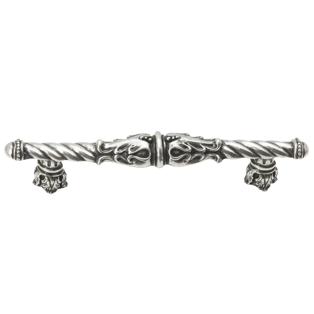 Carpe Diem Hardware - Acanthus 4'' O.C. Pull Romanesque Style With Column Base In Chalice. - Chalice
