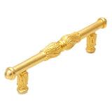 Carpe Diem Hardware - Acanthus 3'' O.C. Pull With Feather Scroll - Gilded Mercury
